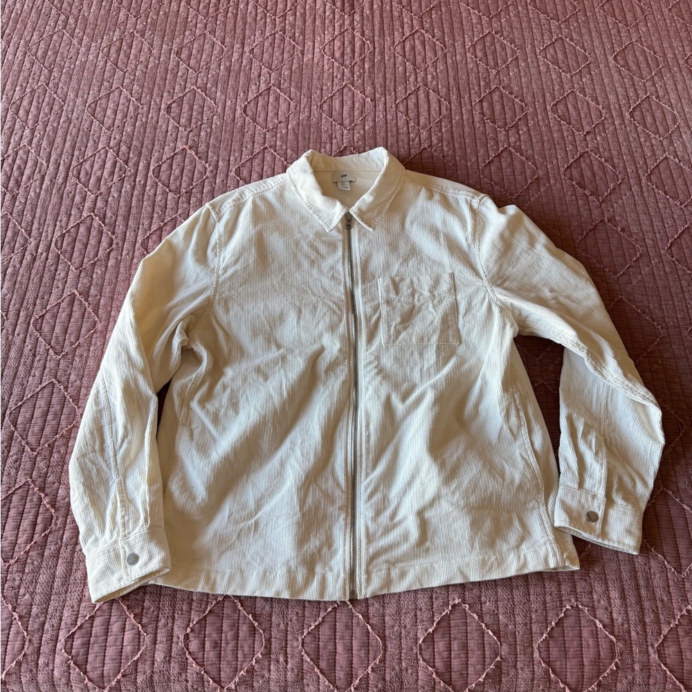 Mens white cord Jacket